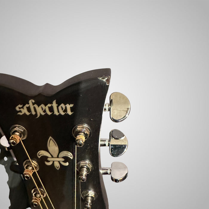 Schecter Deluxe Auditorium Acoustic Guitar - Satin See Thru Black