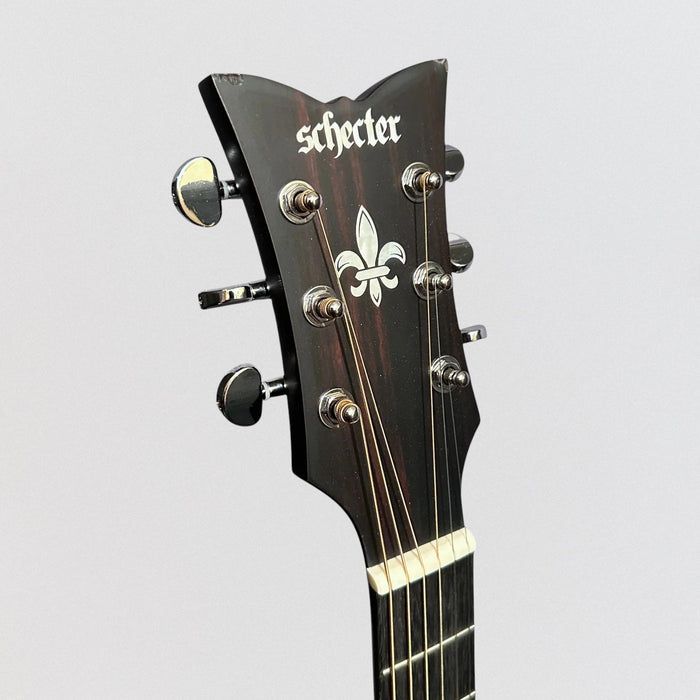 Schecter Deluxe Auditorium Acoustic Guitar - Satin See Thru Black