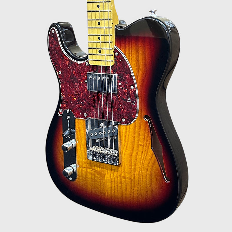 G&L Tribute ASAT Classic Bluesboy Left Handed Electric Guitar - 3 Tone Burst
