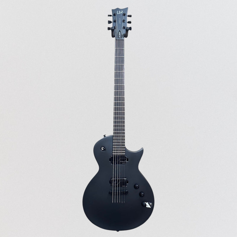 ESP LTD EC1000 Baritone Electric Guitar - Black Charcoal Metallic Satin