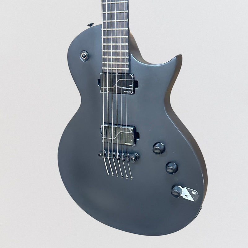 ESP LTD EC1000 Baritone Electric Guitar - Black Charcoal Metallic Satin
