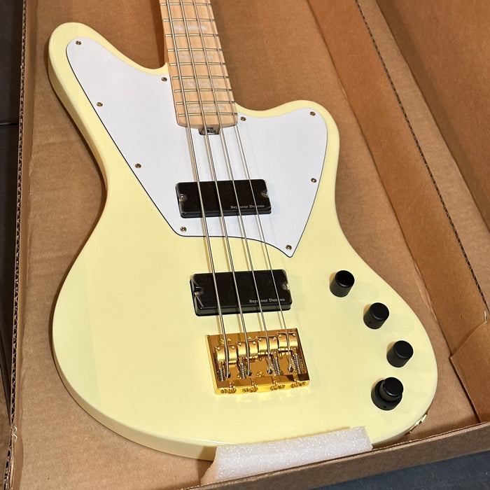 ESP LTD GB-4 4-String Vintage White Electric Bass Guitar