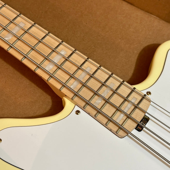 ESP LTD GB-4 4-String Vintage White Electric Bass Guitar