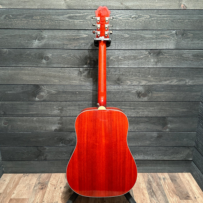 Epiphone Hummingbird Dreadnought Acoustic Electric Guitar Faded Cherry