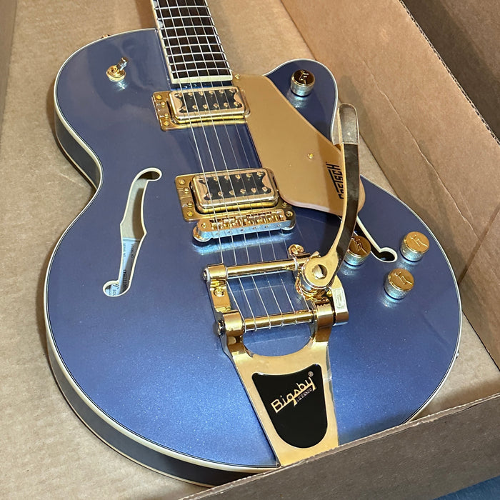 Gretsch G5655TG Electromatic Center Block Jr. Single-Cut with Bigsby Electric Guitar - Cerulean Smoke