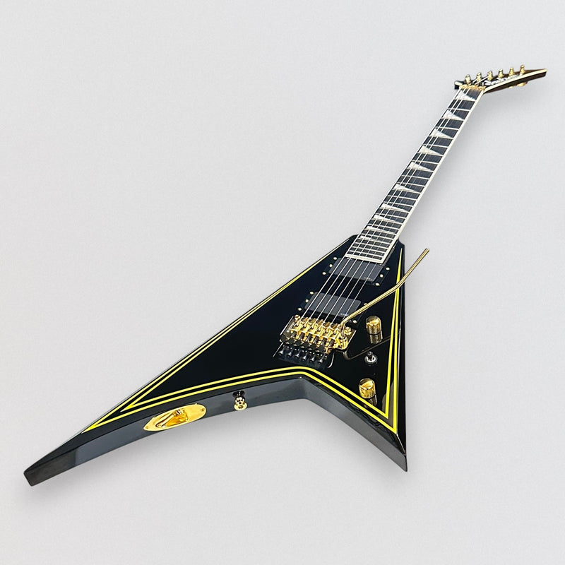 Jackson MJ Series Rhoads RR24MG Electric Guitar 2024 - Black with Yellow Pinstripes