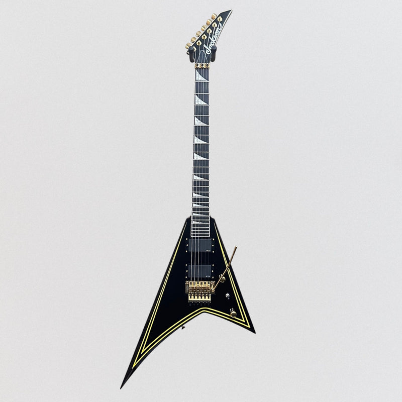 Jackson MJ Series Rhoads RR24MG Electric Guitar 2024 - Black with Yellow Pinstripes