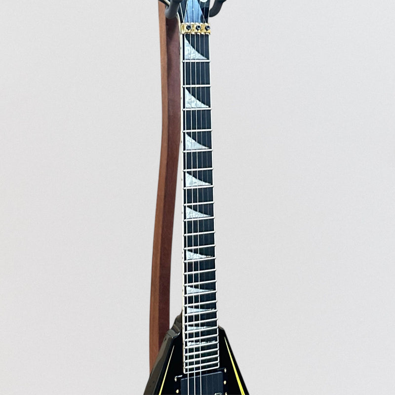 Jackson MJ Series Rhoads RR24MG Electric Guitar 2024 - Black with Yellow Pinstripes