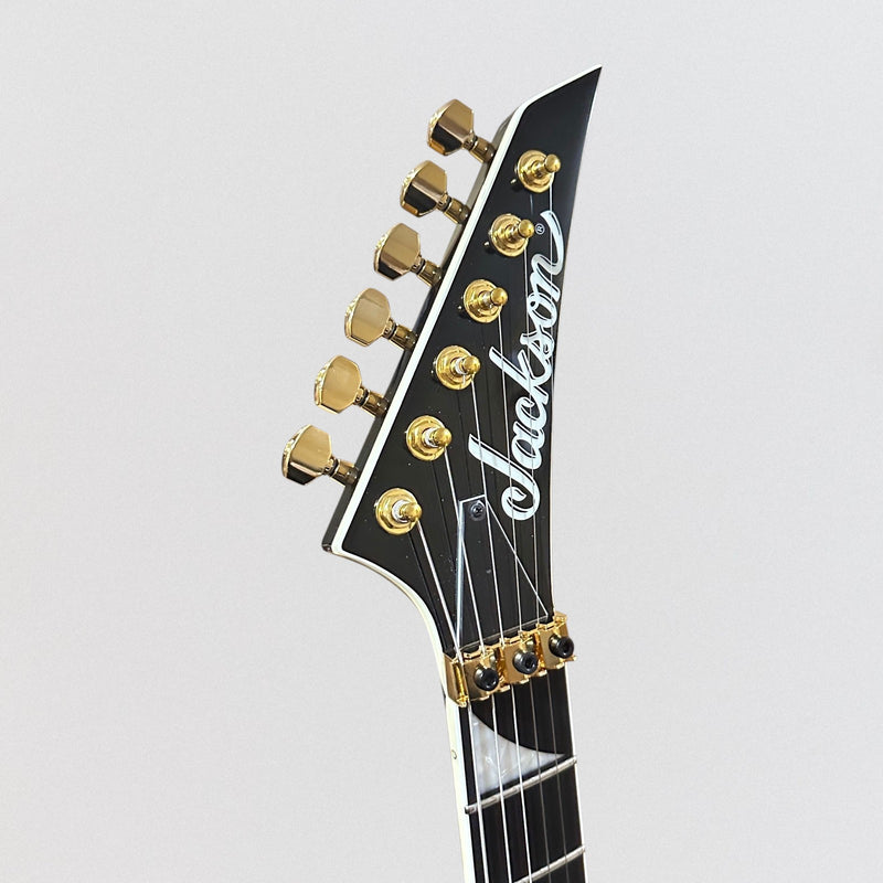 Jackson MJ Series Rhoads RR24MG Electric Guitar 2024 - Black with Yellow Pinstripes