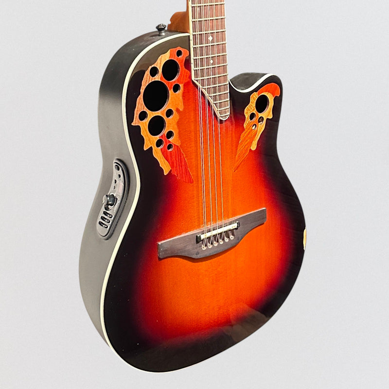 Ovation 2758AX-NEB-G Pro Series Standard Elite Deep Contour 12-String Acoustic Electric Guitar - New England Burst