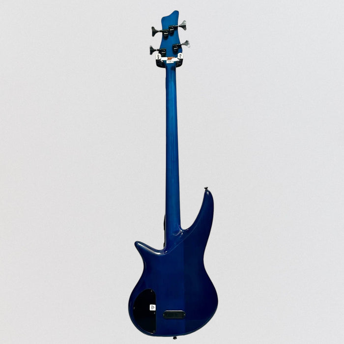 Jackson X Series Spectra Bass SBXQ IV 4 String Electric Bass Guitar - Amber Blue Burst