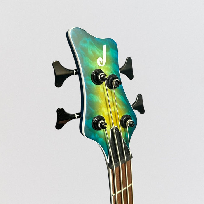 Jackson X Series Spectra Bass SBXQ IV 4 String Electric Bass Guitar - Amber Blue Burst