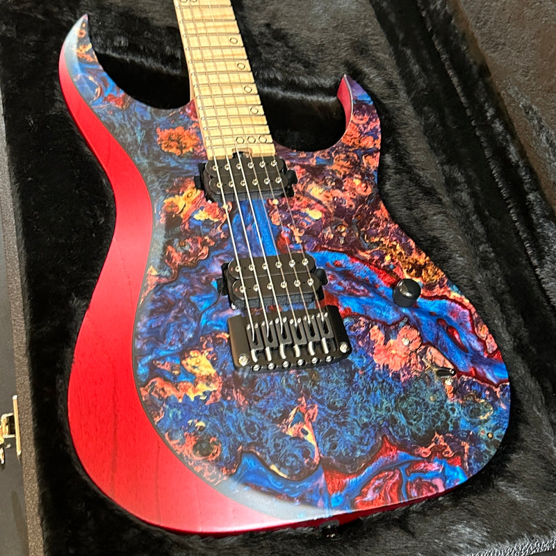 Schecter USA Custom Shop Sunset Extreme 6 Stabilized Top Electric Guitar - Blue/Red