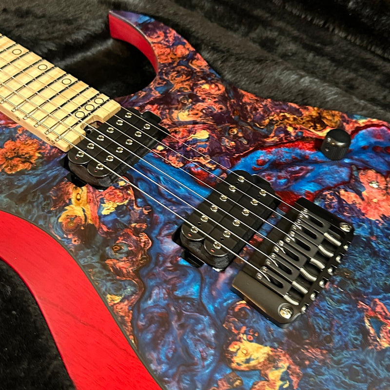 Schecter USA Custom Shop Sunset Extreme 6 Stabilized Top Electric Guitar - Blue/Red