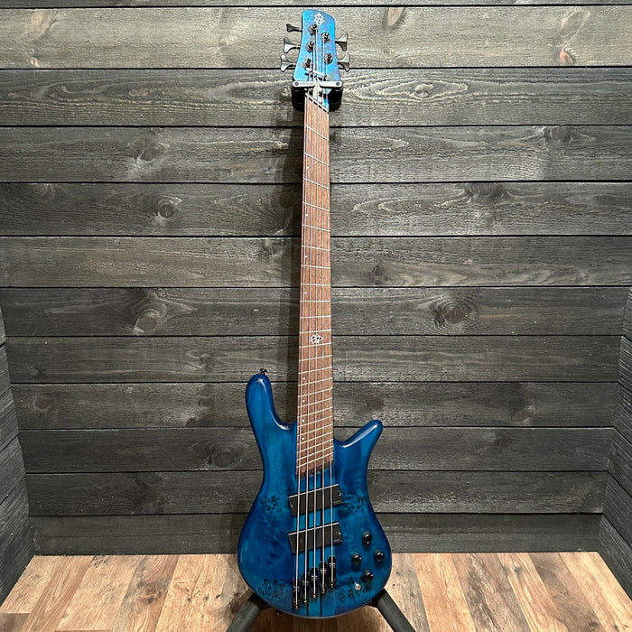 Spector NS Dimension 5 String Multi Scale Electric Bass Guitar Black & Blue B Stock