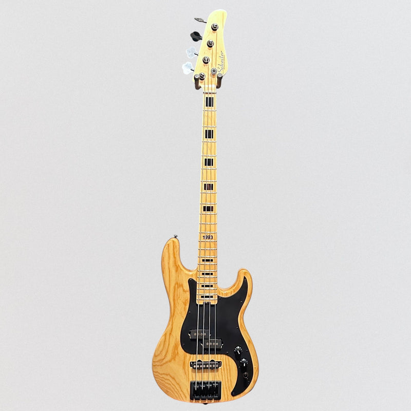 Schecter Justin Beck V Ani 4 String Electric Bass Guitar - Gloss Natural