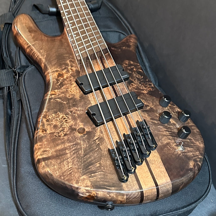 Spector NS Dimension 5 String Multi Scale Electric Bass Guitar Faded Black Gloss B Stock