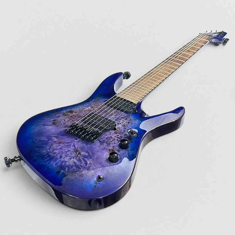 Jackson Pro Series Signature Chris Broderick Soloist HT7P 7 String Electric Guitar - Transparent Blue