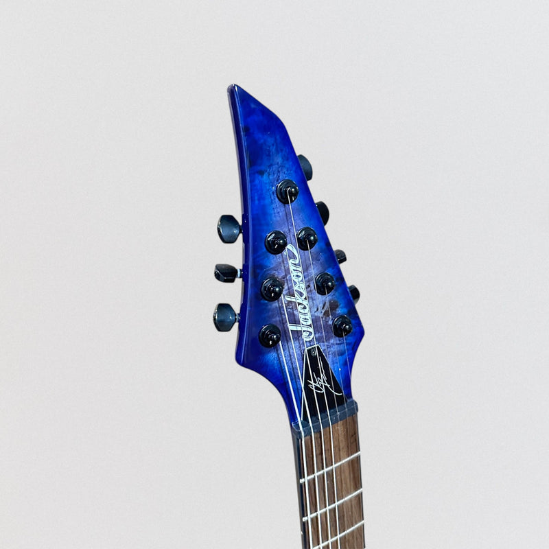 Jackson Pro Series Signature Chris Broderick Soloist HT7P 7 String Electric Guitar - Transparent Blue
