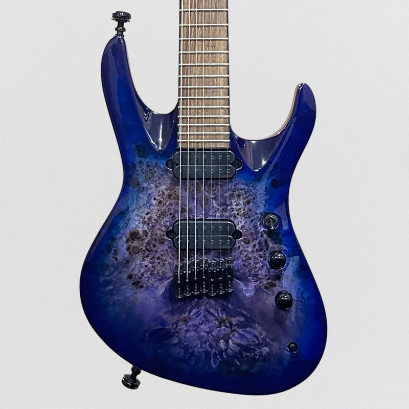 Jackson Pro Series Signature Chris Broderick Soloist HT7P 7 String Electric Guitar - Transparent Blue