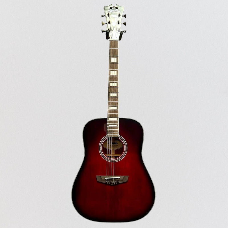 D'Angelico Premier Series Lexington Dreadnought Acoustic-Electric Guitar - Trans Black Cherry Burst
