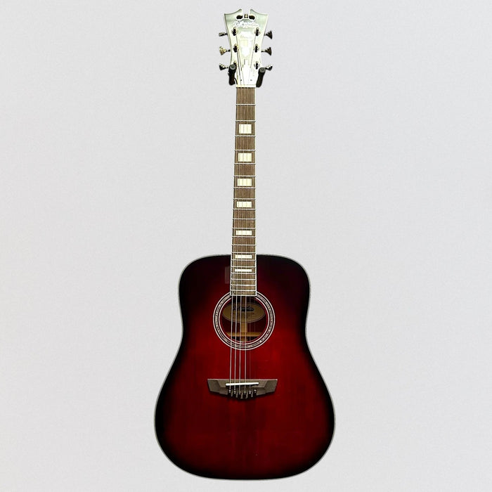 D'Angelico Premier Series Lexington Dreadnought Acoustic-Electric Guitar - Trans Black Cherry Burst