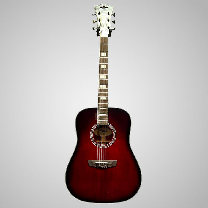 D'Angelico Premier Series Lexington Dreadnought Acoustic-Electric Guitar - Trans Black Cherry Burst