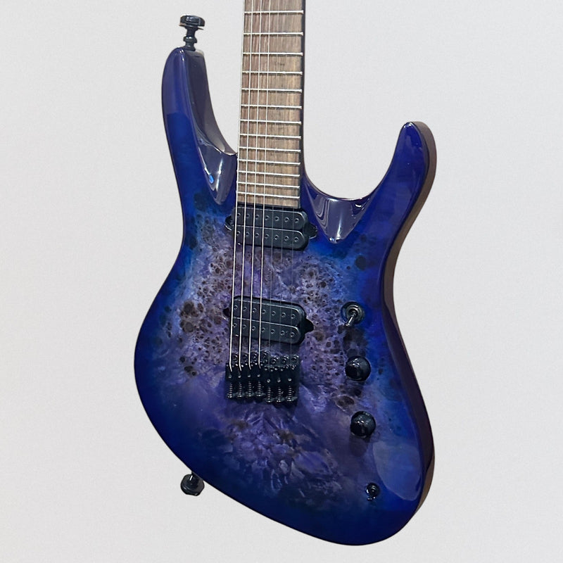 Jackson Pro Series Signature Chris Broderick Soloist HT7P 7 String Electric Guitar - Transparent Blue