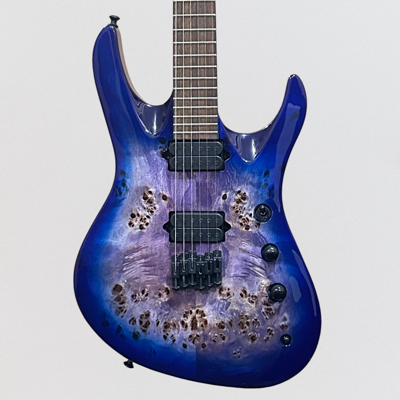 Jackson Pro Series Signature Chris Broderick Soloist HT6P Electric Guitar - Transparent Blue