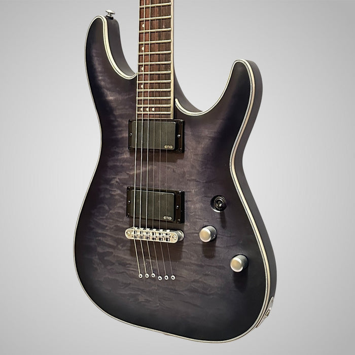Schecter C-1 Platinum Electric Guitar - See-Thru Black Satin