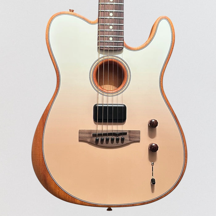 Fender FINNEAS Acoustasonic Player Telecaster Acoustic Electric Guitar - Cappuccino Fade