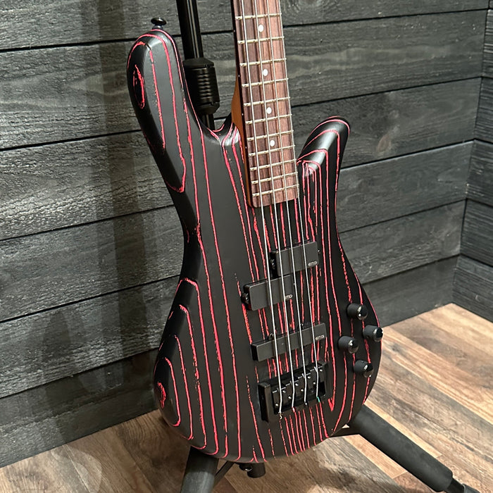 Spector NS Pulse 4 Carbon Serieis 4 String Electric Bass Guitar Cinder Red B Stock