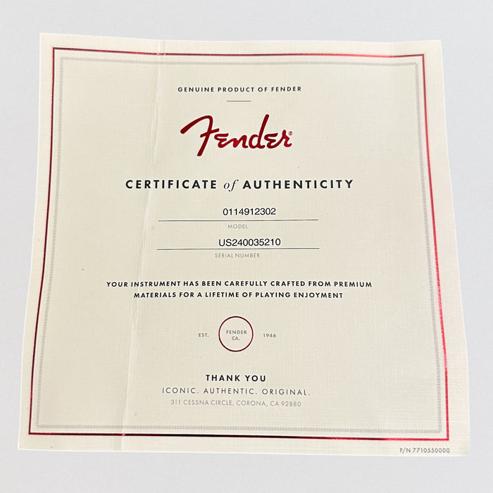 Fender American Performer Stratocaster Electric Guitar 2024 - Satin Lake Placid Blue