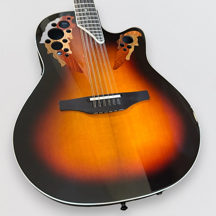 Ovation 2758AX-NEB-G Pro Series Standard Elite Deep Contour 12-String Acoustic-Electric Guitar - New England Burst