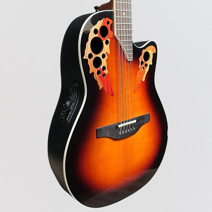 Ovation 2758AX-NEB-G Pro Series Standard Elite Deep Contour 12-String Acoustic-Electric Guitar - New England Burst