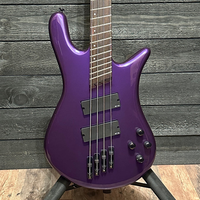 Spector NS Dimension 4 String HP Multi Scale Electric Bass Guitar Plum Crazy B Stock