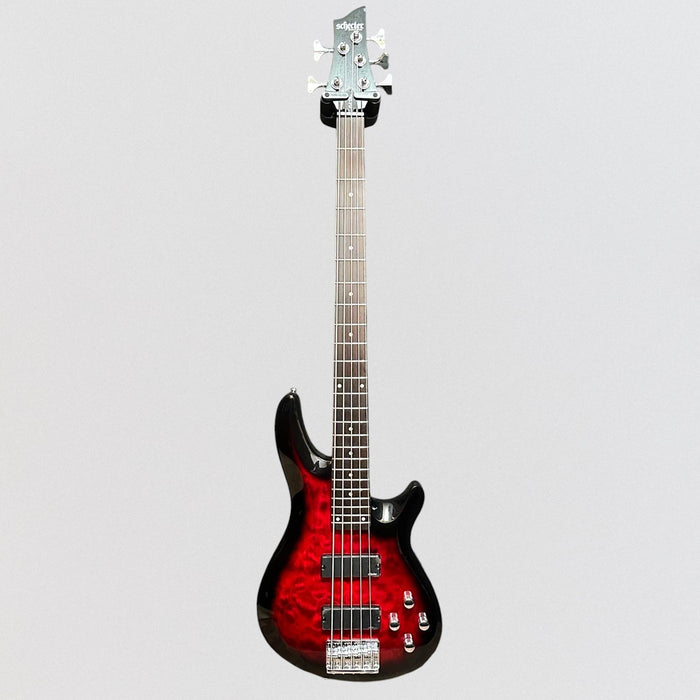 Schecter C-5 Plus 5 String Electric Bass Guitar - Red