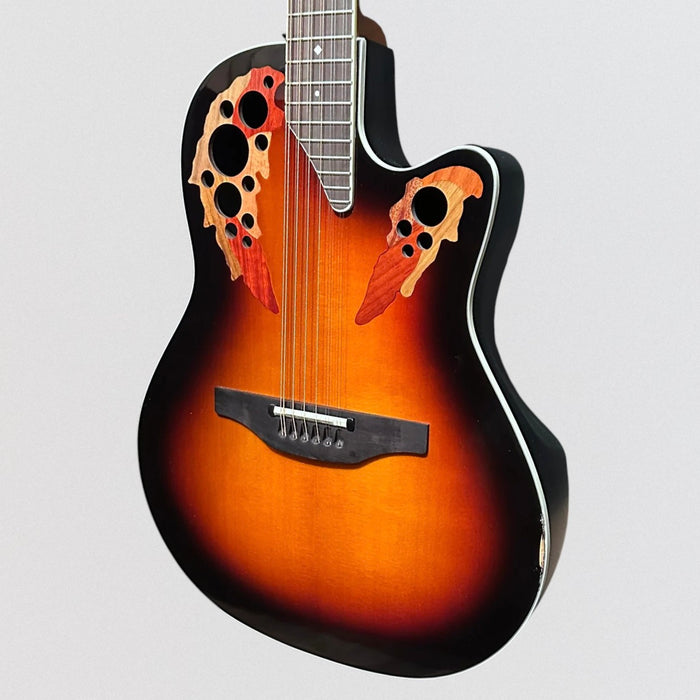 Ovation 2758AX-NEB-G Pro Series Standard Elite Deep Contour 12-String Acoustic-Electric Guitar - New England Burst