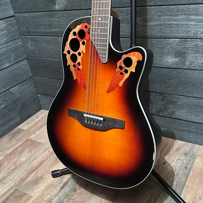 Ovation 2758AX-NEB-G Pro Series Standard Elite Deep Contour 12-String Acoustic-Electric Guitar - New England Burst