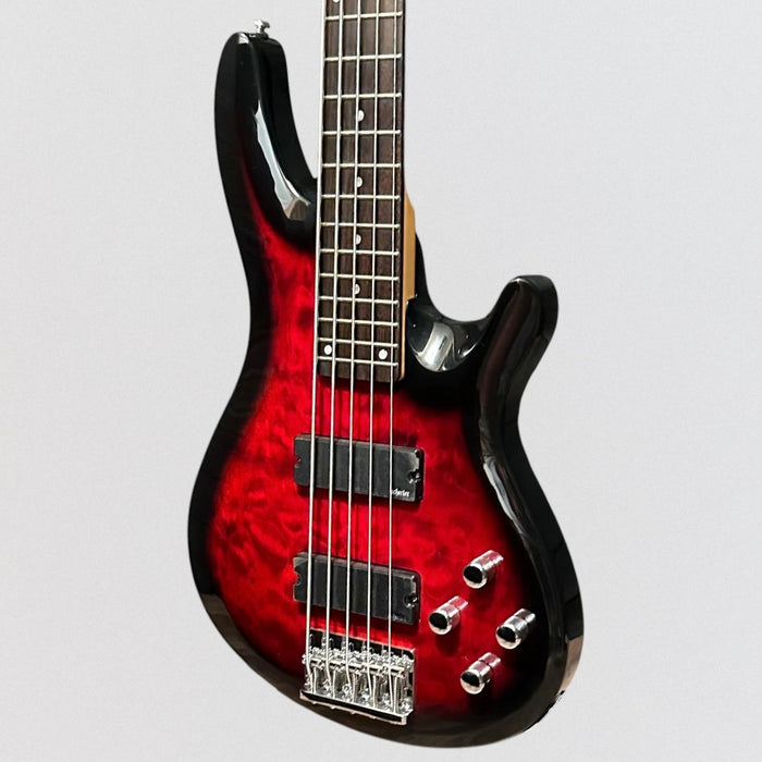 Schecter C-5 Plus 5 String Electric Bass Guitar - Red