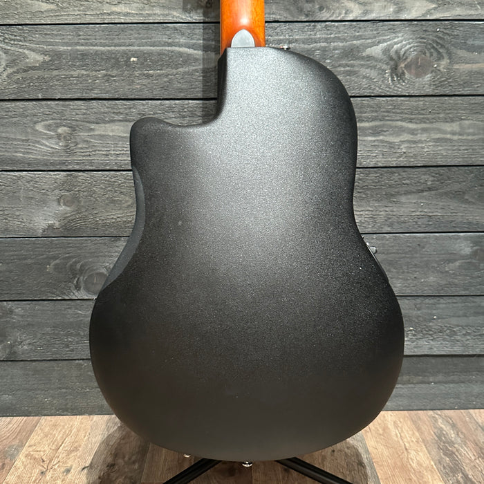 Ovation CS24C Celebrity Series Traditional Mid-Depth Nylon-String Classical Acoustic-Electric Guitar - Black