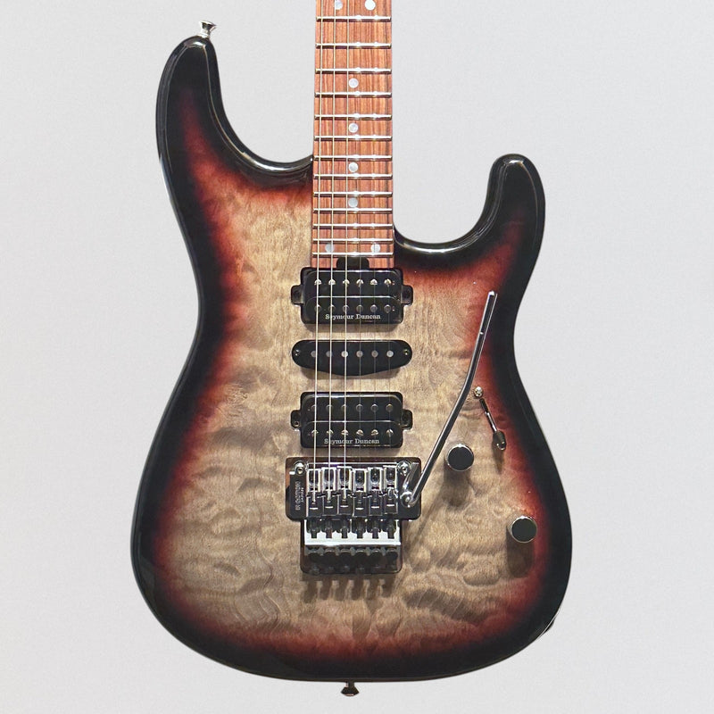 Charvel MJ San Dimas Style 1 HSH FR M QM Electric Guitar - Midnight Glow