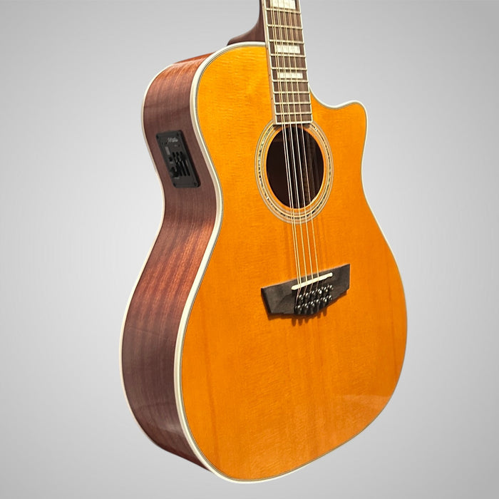 D'Angelico Premier Series Fulton Cutaway Grand Auditorium 12-string Acoustic-Electric Guitar - Natural