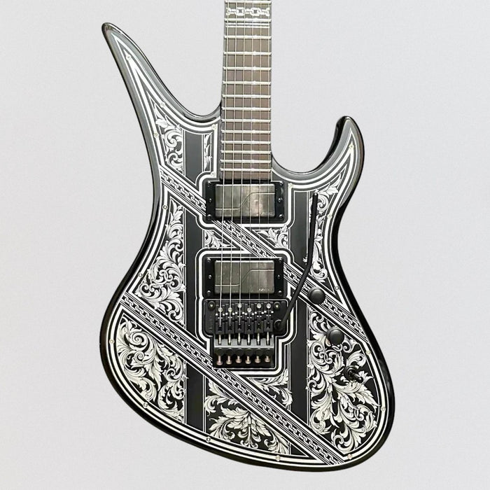 Schecter Avenger FR Przym Palladium Electric Guitar - Black