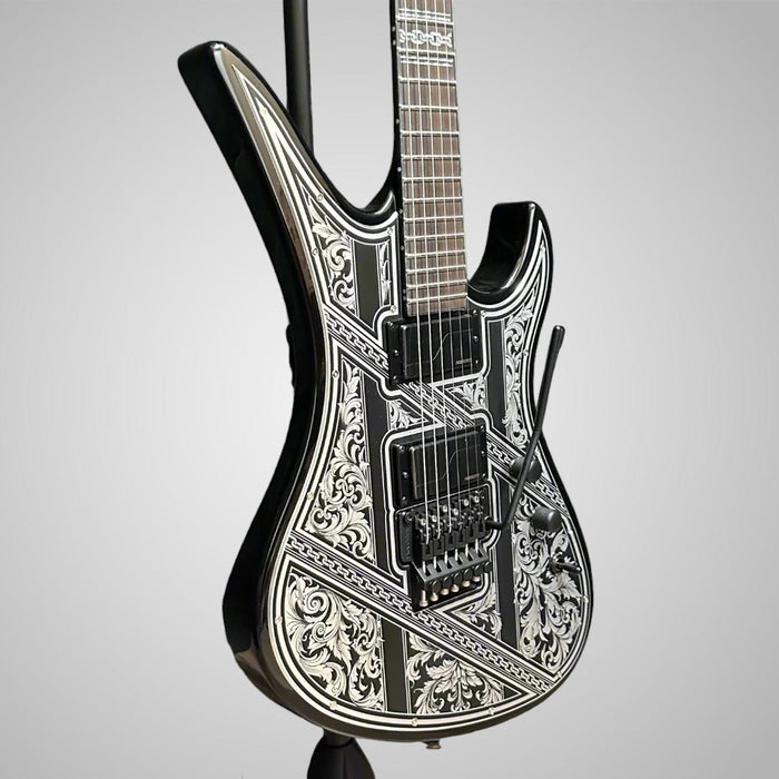 Schecter Avenger FR Przym Palladium Electric Guitar - Black