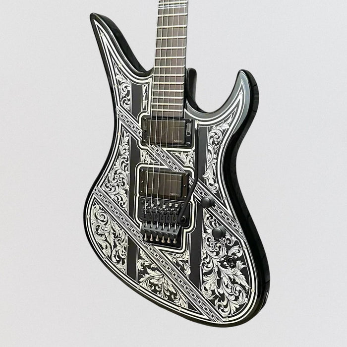 Schecter Avenger FR Przym Palladium Electric Guitar - Black