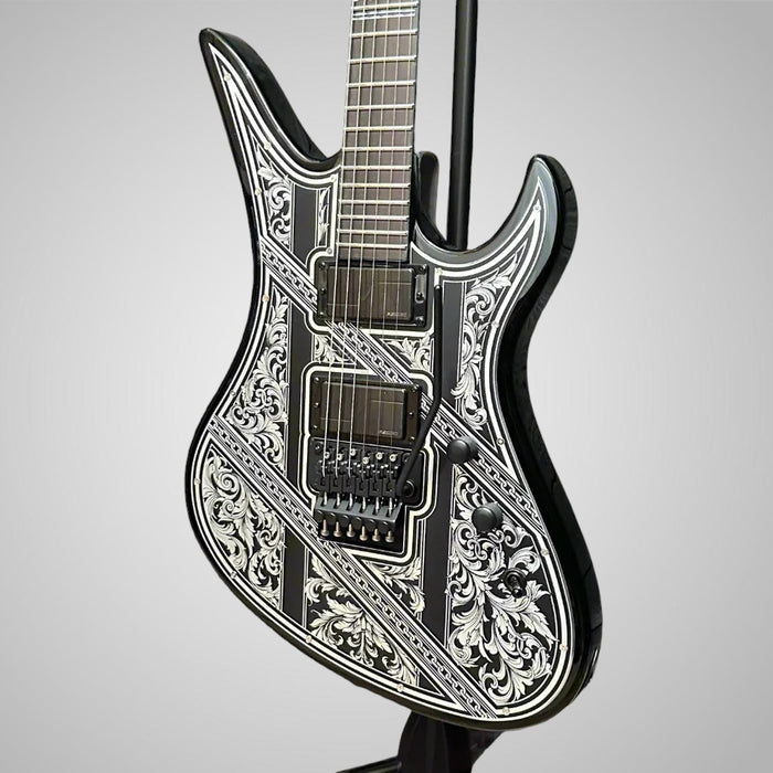 Schecter Avenger FR Przym Palladium Electric Guitar - Black