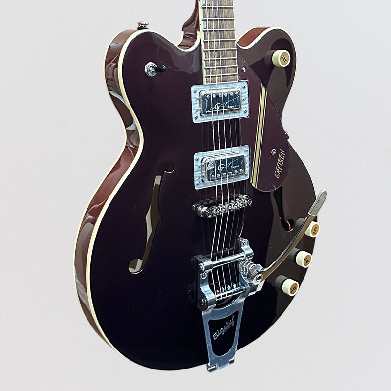 Gretsch G2604T Limited Edition Streamliner Rally II w/ Bigsby Center Block Electric Guitar - Two-Tone Oxblood/Walnut Stain