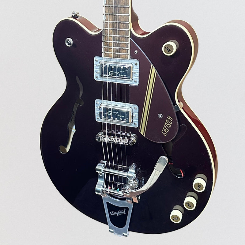 Gretsch G2604T Limited Edition Streamliner Rally II w/ Bigsby Center Block Electric Guitar - Two-Tone Oxblood/Walnut Stain