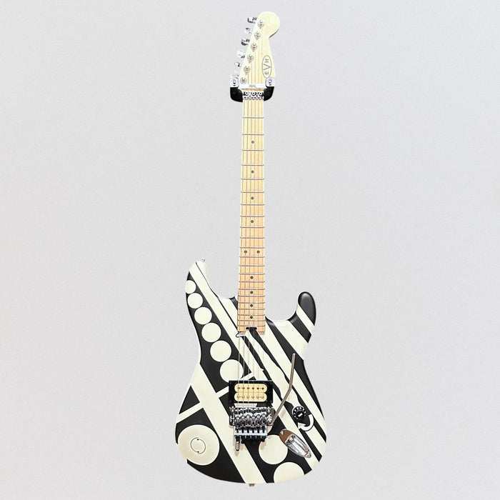 EVH Striped Circles Electric Guitar - Black and White
